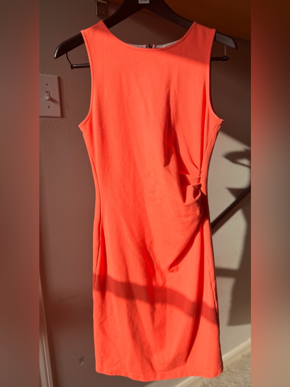 Kenneth Cole Coral Sleeveless Midi Dress